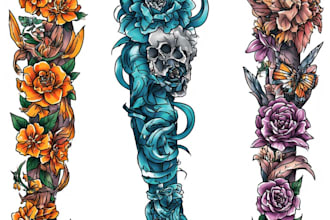 design professional tattoo and custom tattoo