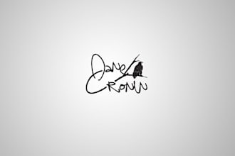 design elegant autograph, cursive and signature logo