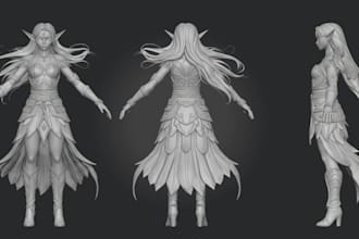 create stylized fantasy characters and low poly game models for your game