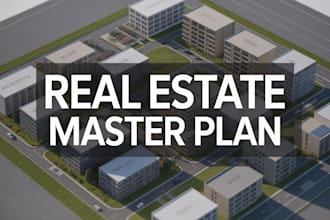 create 3d site plan rendering and real estate master plan visualization