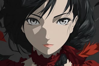 drawing anime artwork illustration with high quality