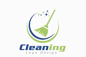 design a minimalist cleaning company logo design