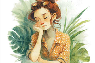 design cute watercolor children storybook art