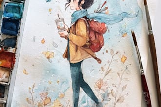paint watercolor nursery art for children
