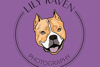 design a playful and creative dog logo for pet businesses