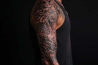 create a tattoo design of tattoo sleeve