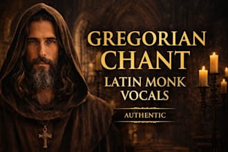 sing authentic gregorian chant latin choir vocals for film, games and meditation