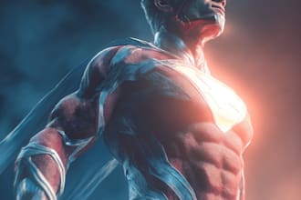 illustrate a superhero comic cover art