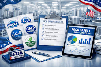 provide iso 22000, haccp, halal, gmp, organic certification with USA compliance