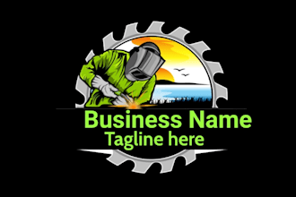 make high quality welding mascot logo with t shirt design