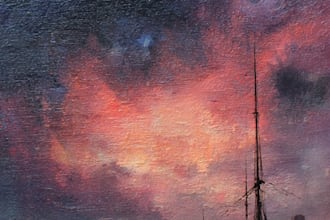paint a real oil painting on canvas