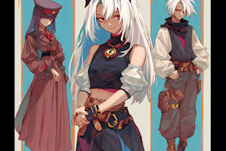 draw anime characters illustration
