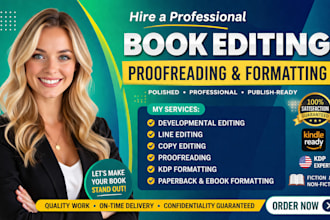 proofread book editing grammar check developmental spell check english document