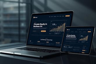 design a private equity and investment website for investors