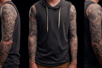 professionally design your sleeve tattoo , chest tattoo