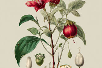 draw vintage botanical illustrations in scientific style