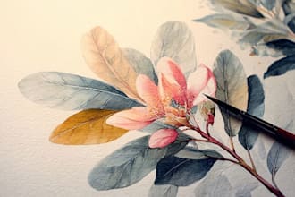 create detailed watercolor botanical illustrations of plants, flowers, and herbs