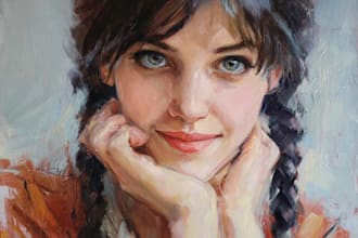 oil painting portrait and illustrations