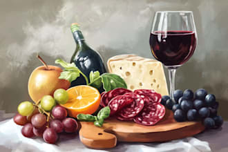 draw any food illustration