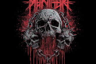 create t shirt illustration horror theme
