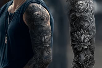 create a tattoo design of tattoo sleeve