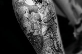make a traditional japanese irezumi tattoo