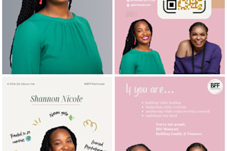 design branded social media content for podcasters and personal brands