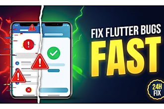 fix flutter bugs, errors, UI issues or API problems in 24 hours