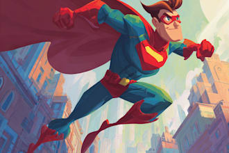illustrate a superhero pop art portraits