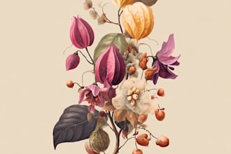 create custom floral botanical artwork