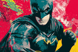 create an amazing superhero pop art