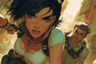 create original comic book scenes and characters