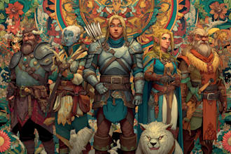 do your dnd party illustration