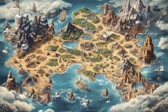 design vector maps, event maps, fantasy festival maps
