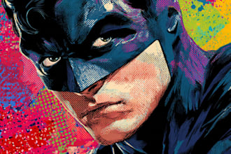design an amazing superhero pop art
