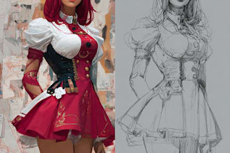 paint amazing anime art illustration for you
