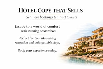 create hotel and restaurant marketing content that attract tourists