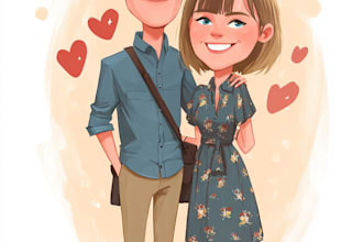 make couple portrait illustration