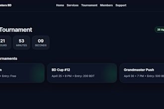 create premium free fire or bgmi clan website with admin panel