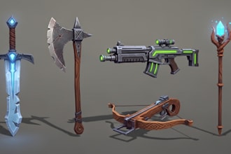create 3d game assets, 3d game model, unreal engine, 3d props, unity