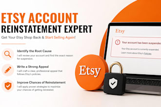 review your suspended etsy account, create an action plan for etsy reinstatement