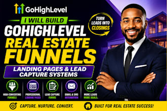 build gohighlevel real estate funnels, landing pages, and lead capture systems