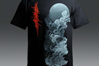 do amazing black and white t shirt design for brand or band