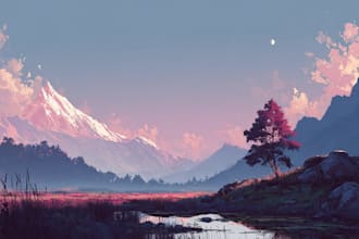 draw awesome pop art landscape building landmark from photos
