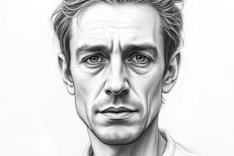 create a a hyperrealistic charcoal or pencil portrait