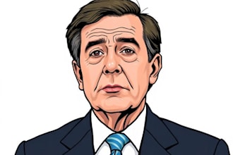 create a gorgeous headcut wsj portrait style from a photo