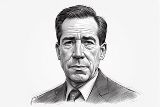 create a wsj style hedcut portrait for you