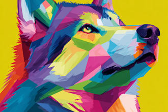 make an awesome pop art dog, cat, or pet animal portrait