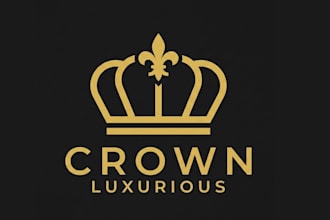 unique modern crown logo t shirt design