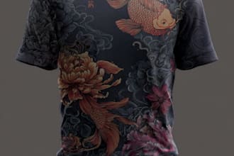 create design tshirt and hoodie samurai supermoto japan art